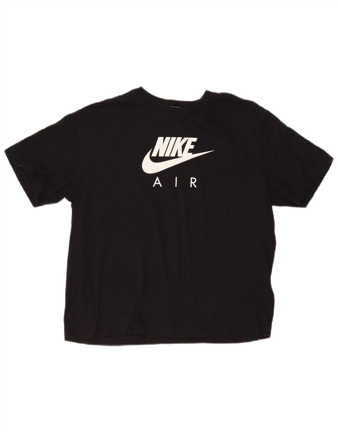Nike Womens Oversized Graphic T-Shirt Top UK 10 Small Black Cotton