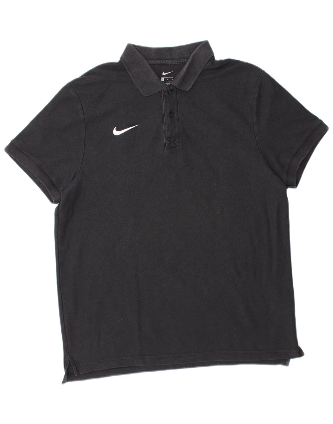 NIKE Mens Polo Shirt Large Black Cotton