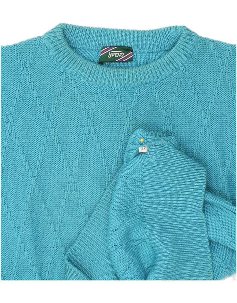 VINTAGE Mens Crew Neck Jumper Sweater IT 52 Large Blue Vintage Vintage and Second-Hand Vintage from Messina Hembry 