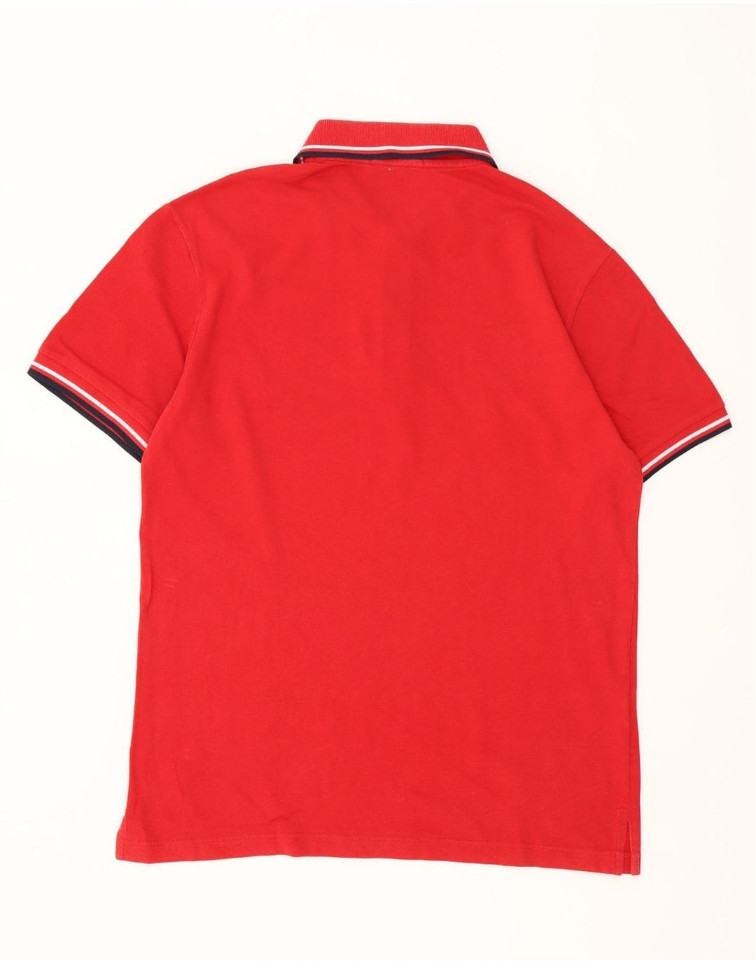 Fred Perry Mens Polo Shirt Medium Red Striped Cotton