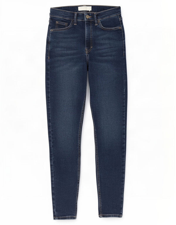 Topshop Womens Jamie Skinny Jeans W26 L30 Navy Blue Polyester