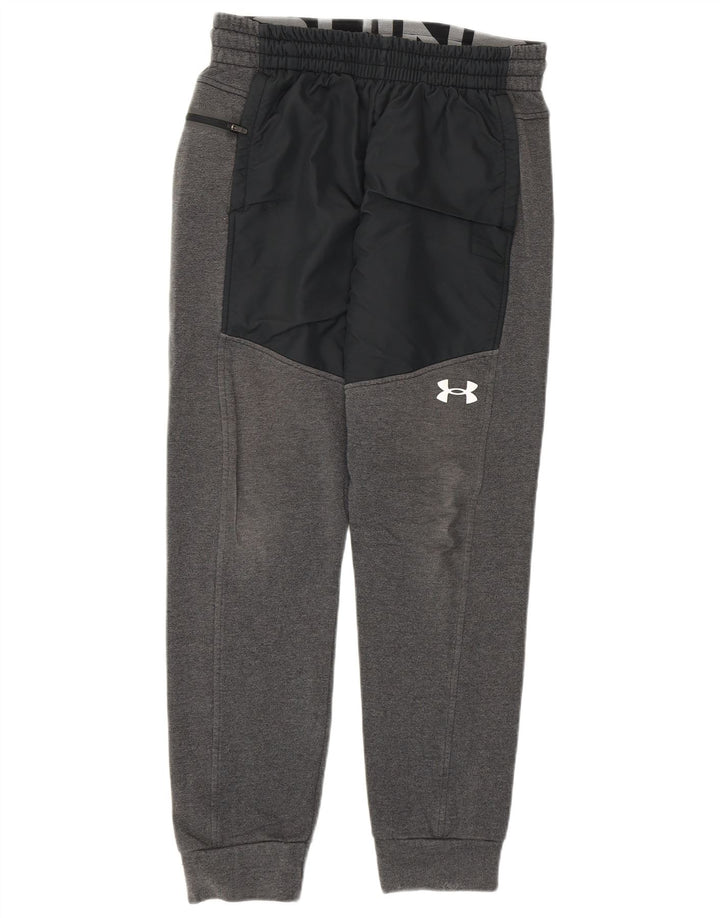 Under Armour Mens Tracksuit Trousers Joggers Medium Grey Colourblock Cotton