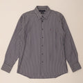 TOMMY HILFIGER Mens Shirt Large Navy Blue Striped Cotton