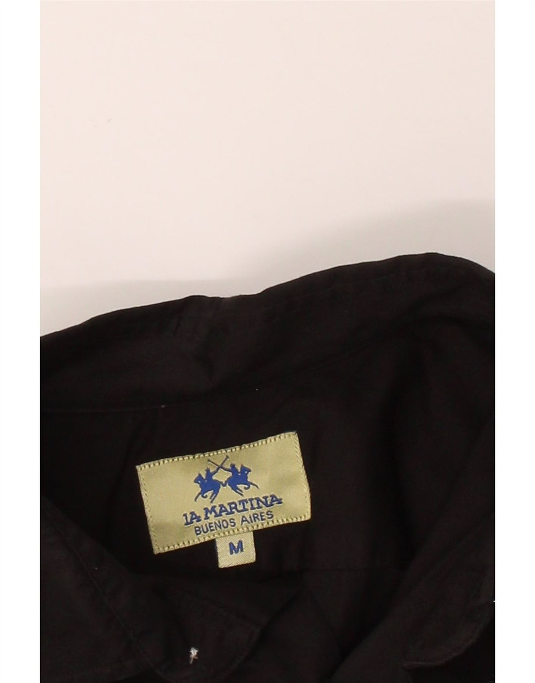 LA MARTINA Mens Buenos Aires Graphic Shirt Medium Black Vintage La Martina and Second-Hand La Martina from Messina Hembry 