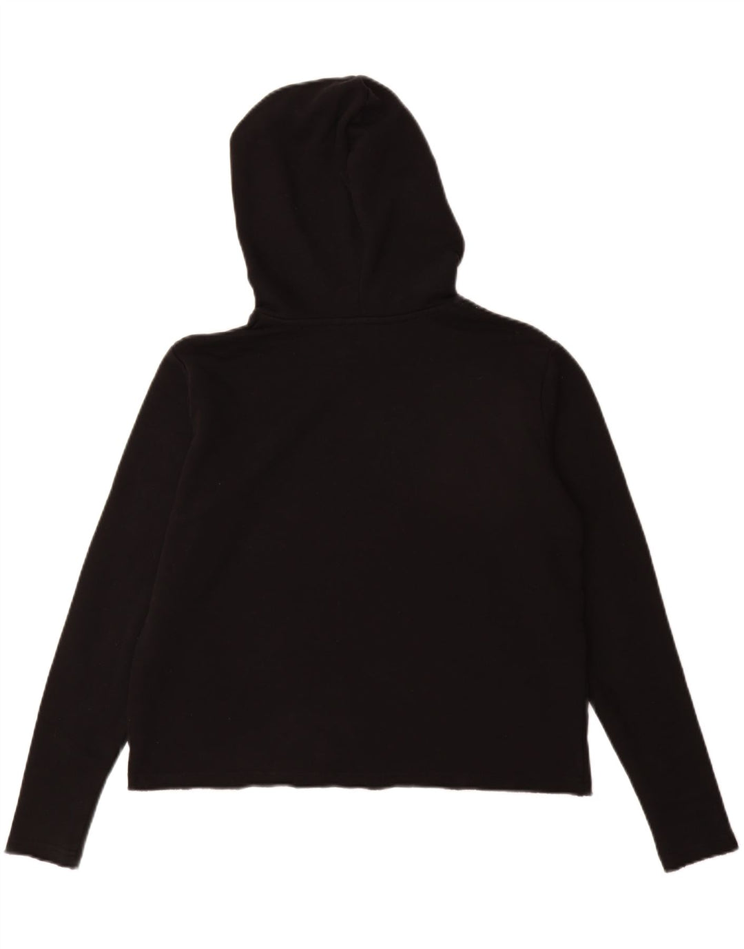 WRANGLER Womens Oversized Graphic Hoodie Jumper UK 10 Small Black Cotton