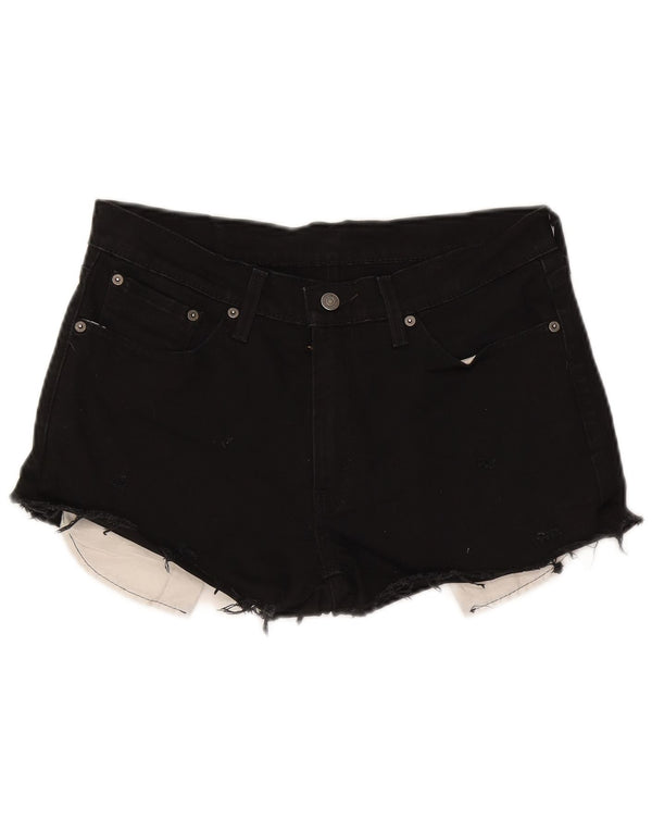 Levi's Womens 541 Denim Shorts W32 Large Black Cotton