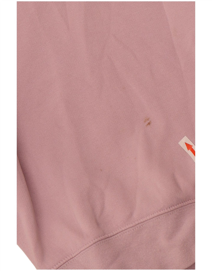 Nike Womens Sweatshirt Jumper UK 14 Medium Pink Cotton