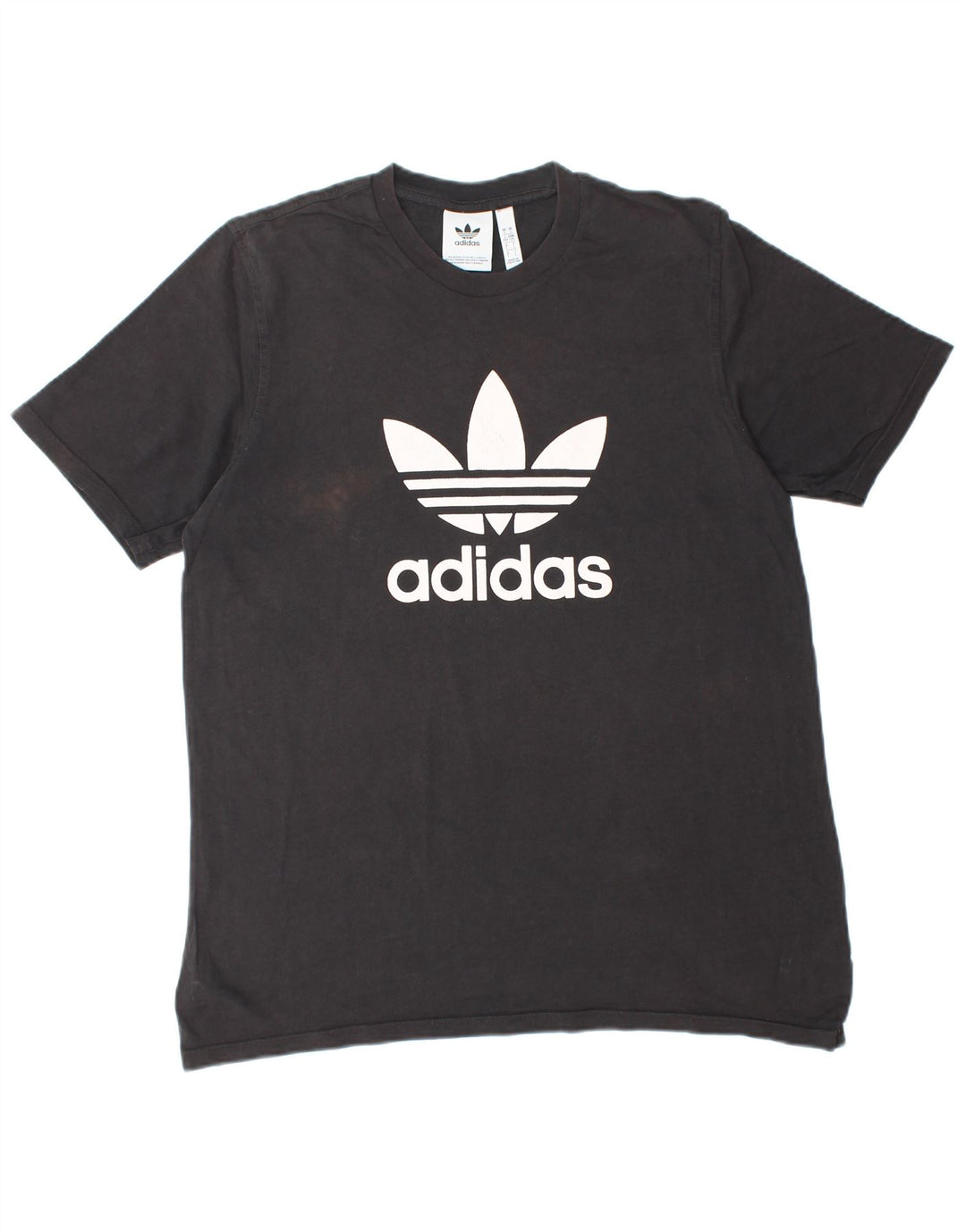 ADIDAS Mens Graphic T-Shirt Top Large Black Cotton