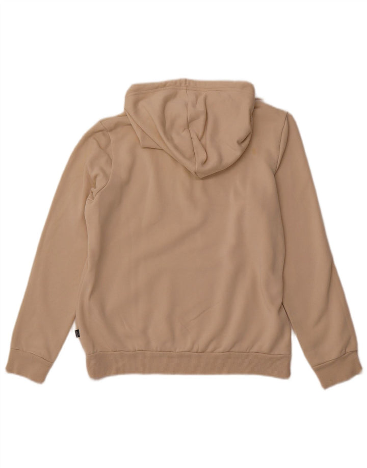 PUMA Womens Graphic Hoodie Jumper UK 14 Medium Beige