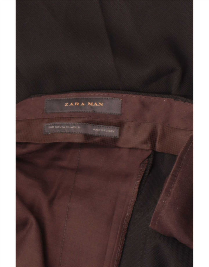 Zara Mens Slim Chino Trousers EU 40 Medium W31 L32 Black