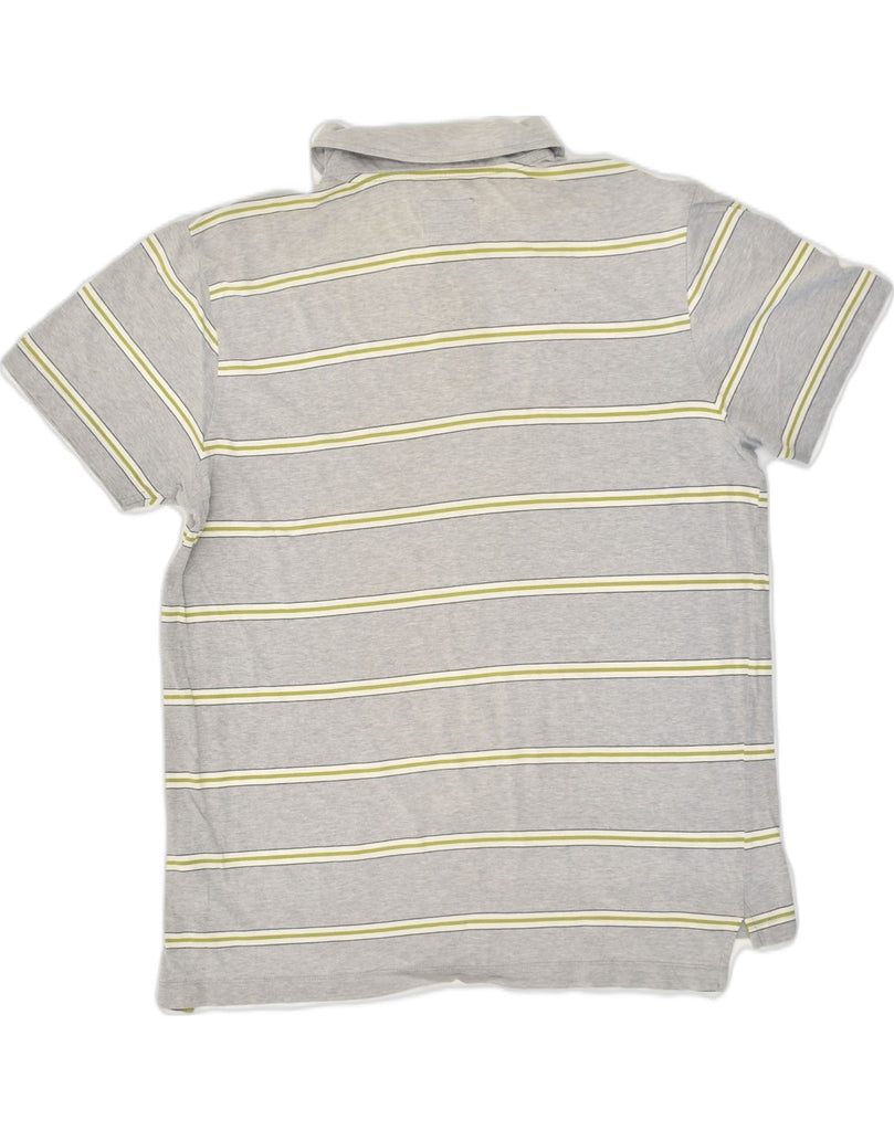 CHAMPION Mens Polo Shirt Large Grey Striped Cotton | Vintage Champion | Thrift | Second-Hand Champion | Used Clothing | Messina Hembry 