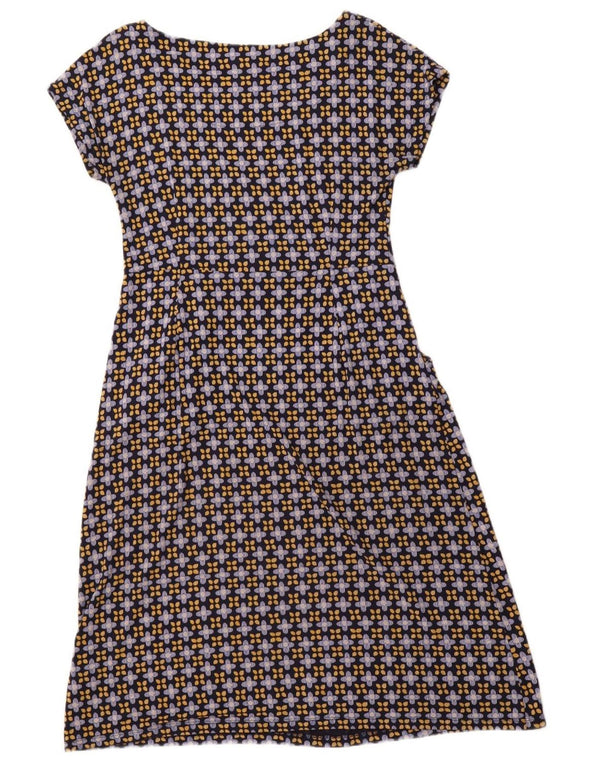 WHITE STUFF Womens A-Line Dress UK 12 Medium Navy Blue Floral Viscose