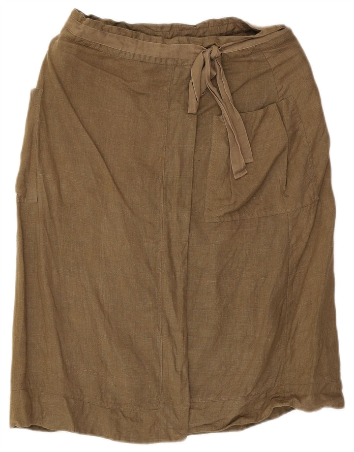 Sasha Womens Cargo Skirt UK 12 Medium W29 Khaki Linen