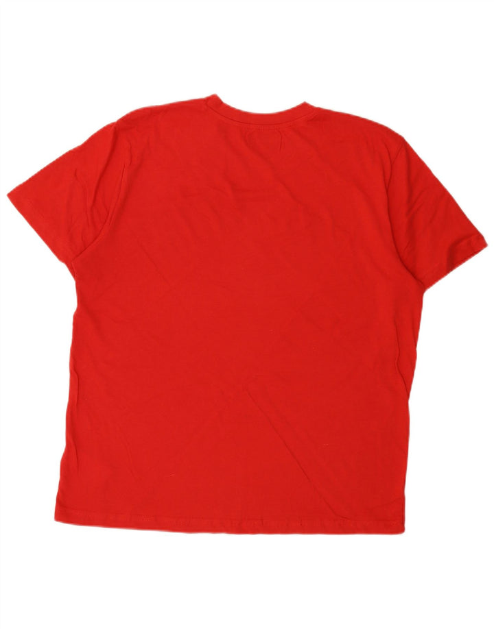 Kappa Mens T-Shirt Top Large Red Cotton