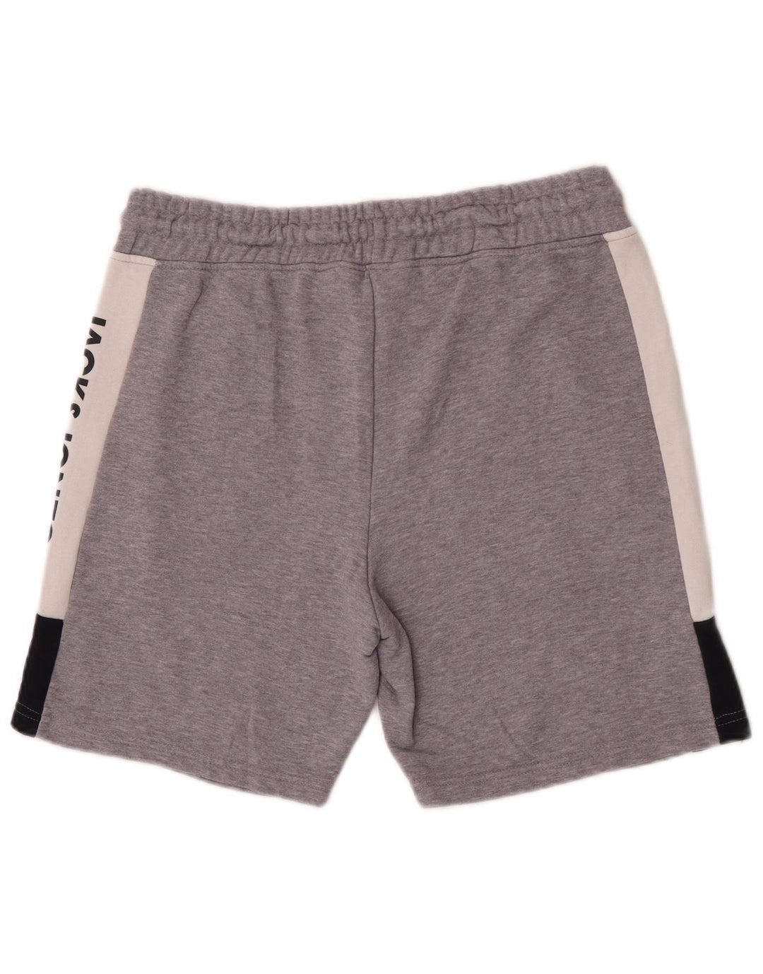 Jack & Jones Mens Graphic Sport Shorts Medium Grey Colourblock Cotton