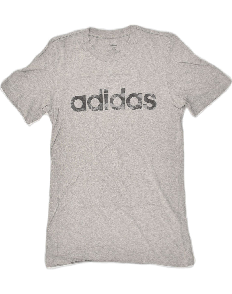 ADIDAS Mens Graphic T-Shirt Top XS Grey Cotton | Vintage Adidas | Thrift | Second-Hand Adidas | Used Clothing | Messina Hembry 