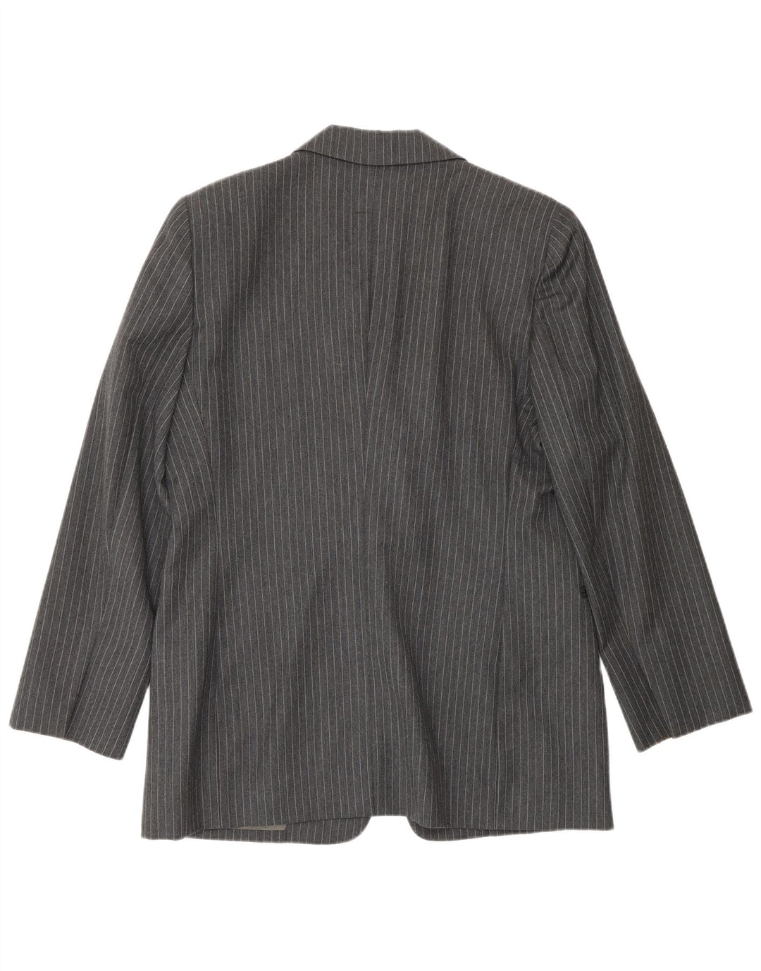 Ferre Womens 001 1 Button Blazer Jacket UK 16 Large Grey Pinstripe Acetate