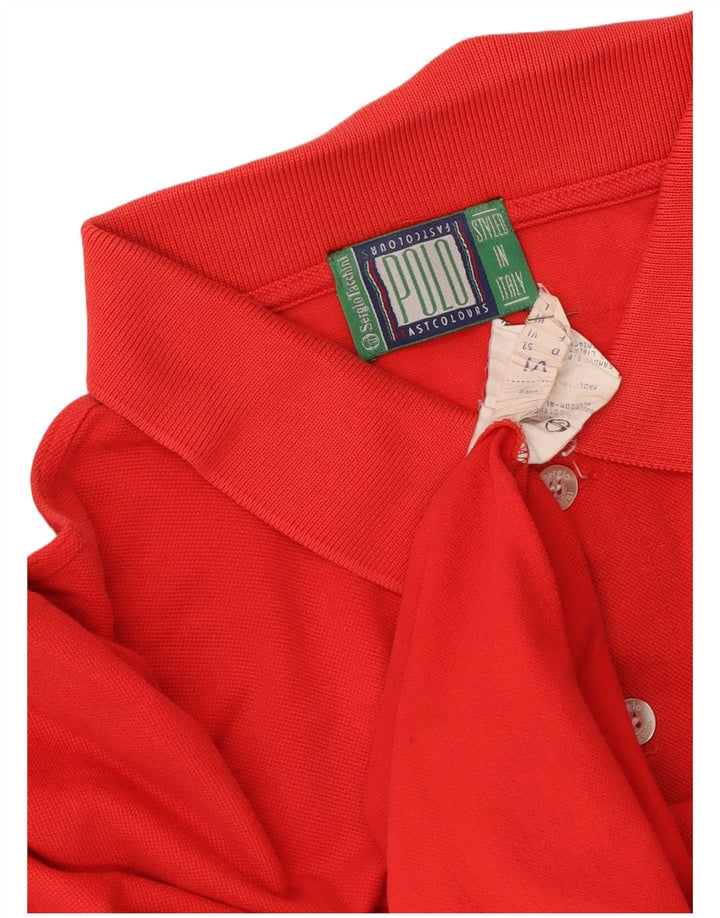 Sergio Tacchini Mens Polo Shirt Large Red Cotton