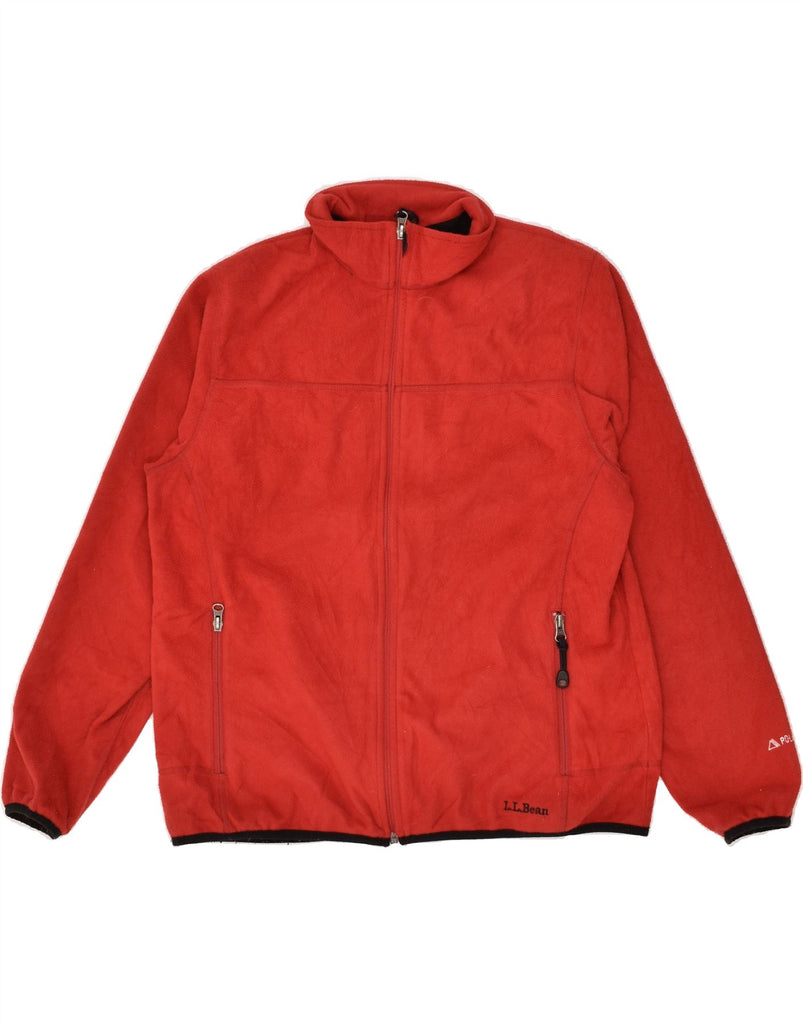 L.L.BEAN Womens Fleece Jacket UK 14 Medium Red Polyester | Vintage L.L.Bean | Thrift | Second-Hand L.L.Bean | Used Clothing | Messina Hembry 