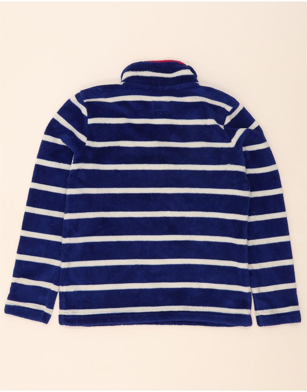 JOULES Womens Oversized Fleece Jumper UK 8 Small Navy Blue Striped Vintage Joules and Second-Hand Joules from Messina Hembry 