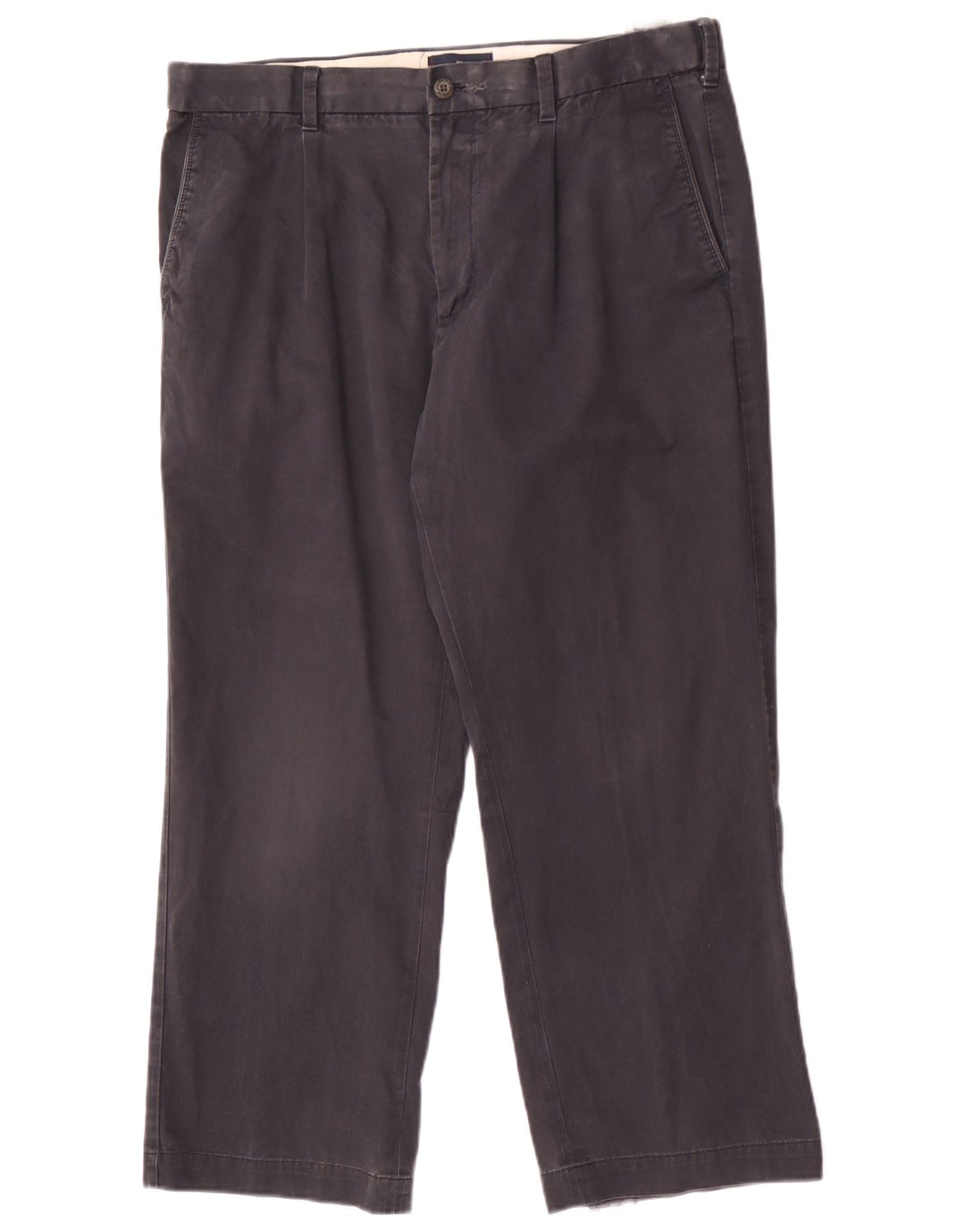 Marks & Spencer Mens Blue Harbour Straight Chino Trousers W36 L29 Navy