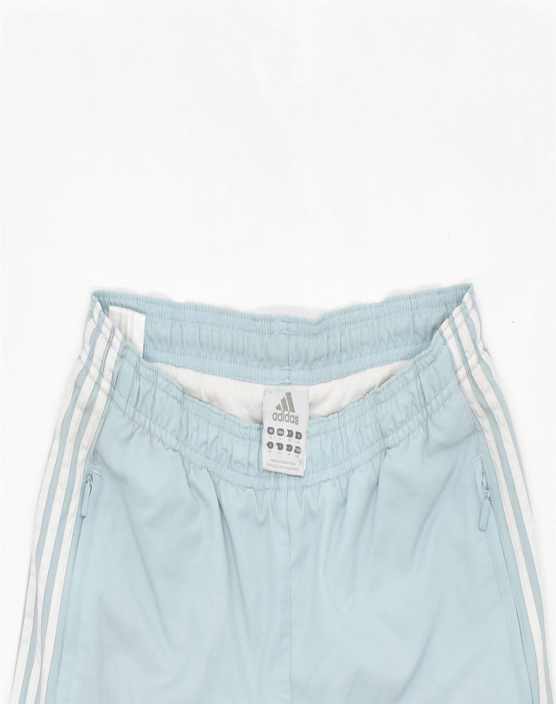 ADIDAS Womens Bermuda Sport Shorts UK 10 Small Blue Polyester | Vintage | Thrift | Second-Hand | Used Clothing | Messina Hembry 