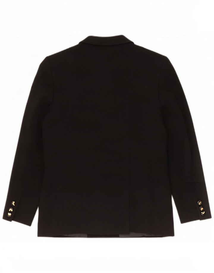 Valentino Womens 4 Button Blazer Jacket IT 44 Medium Black Wool