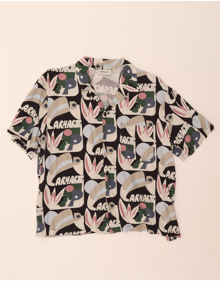 CARHARTT Mens Graphic Short Sleeve Shirt Large Multicoloured Patchwork