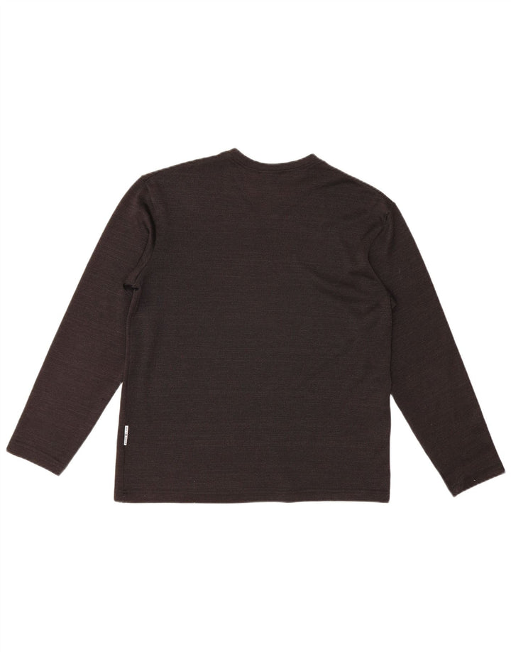 Gianfranco Ferre Womens Top Long Sleeve UK 18 XL Black