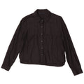 Zara Womens Z1975 Shirt Blouse UK 14 Medium Black Lyocell