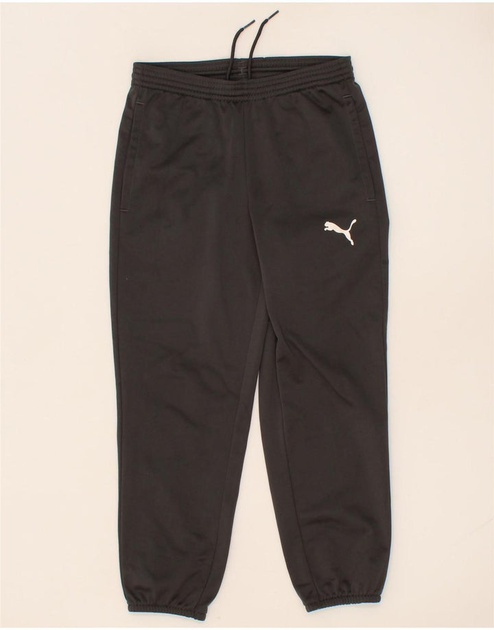 PUMA Boys Tracksuit Trousers Joggers 7-8 Years Grey Polyester Vintage Puma and Second-Hand Puma from Messina Hembry 