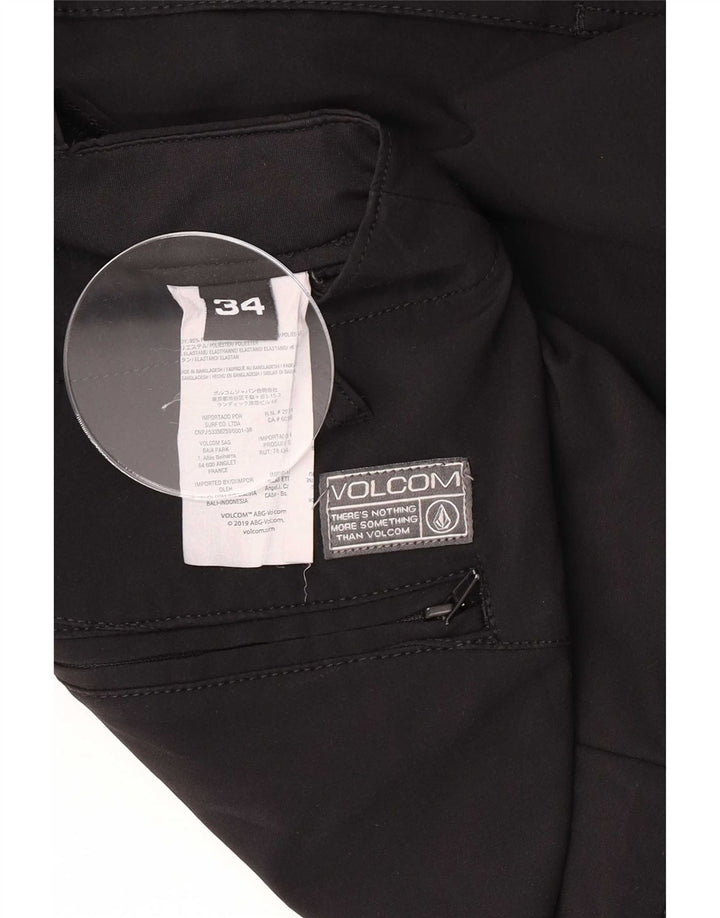 Volcom Mens Chino Shorts Large W34 Black Polyester