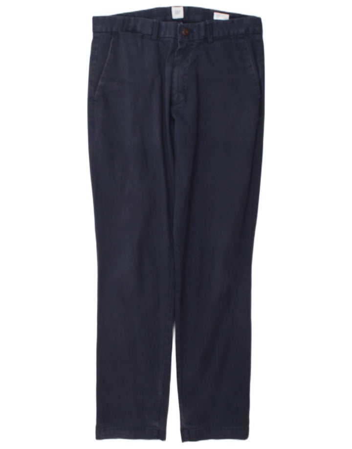 Gap Mens Slim Chino Trousers W32 L32 Navy Blue