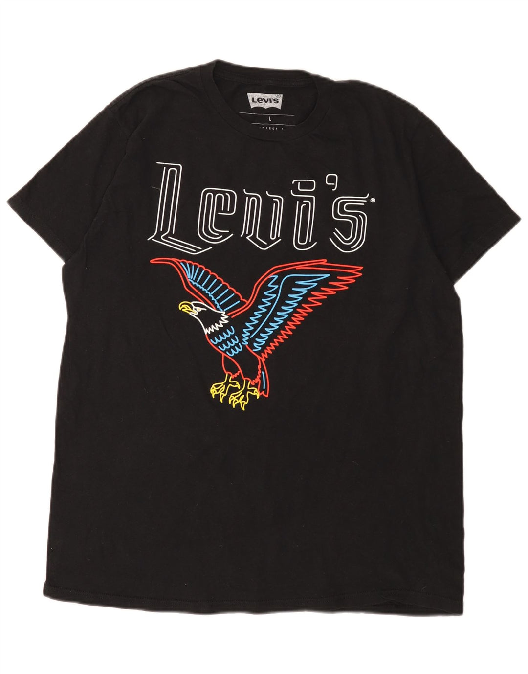 Levi's Mens Graphic T-Shirt Top Large Black Cotton
