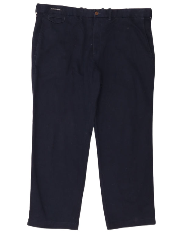 Marks & Spencer Mens Blue Harbour Straight Chino Trousers W42 L29 Navy Blue