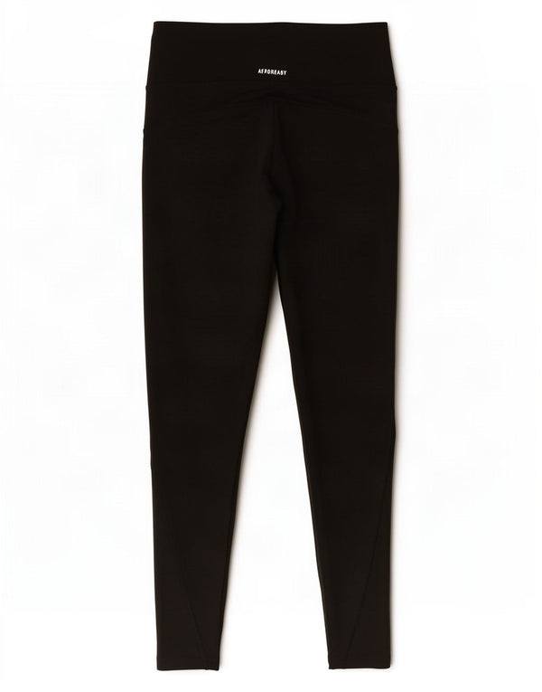 Adidas Womens Tight Fit Leggings UK 8/10 Small Black Polyester