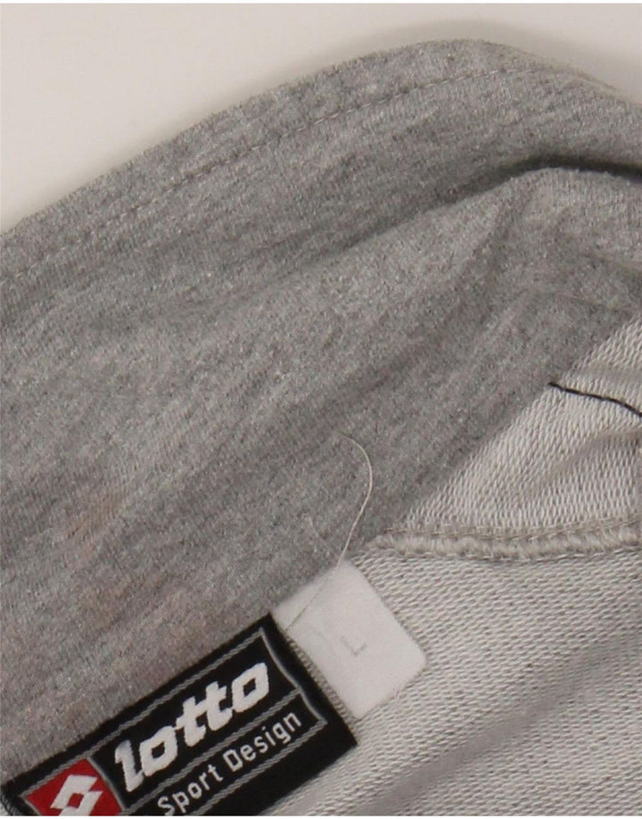 LOTTO Mens Tracksuit Top Jacket Large Grey Cotton