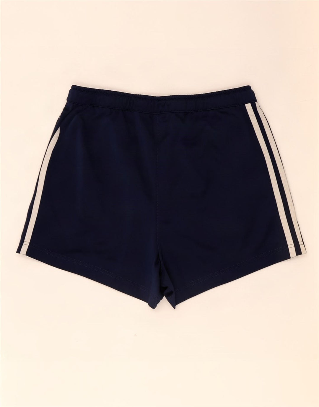 Adidas Womens Sport Shorts UK 10 Small Navy Blue Polyester