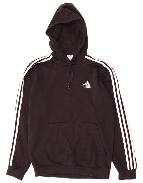 Adidas Mens Hoodie Jumper Small Black Polyester