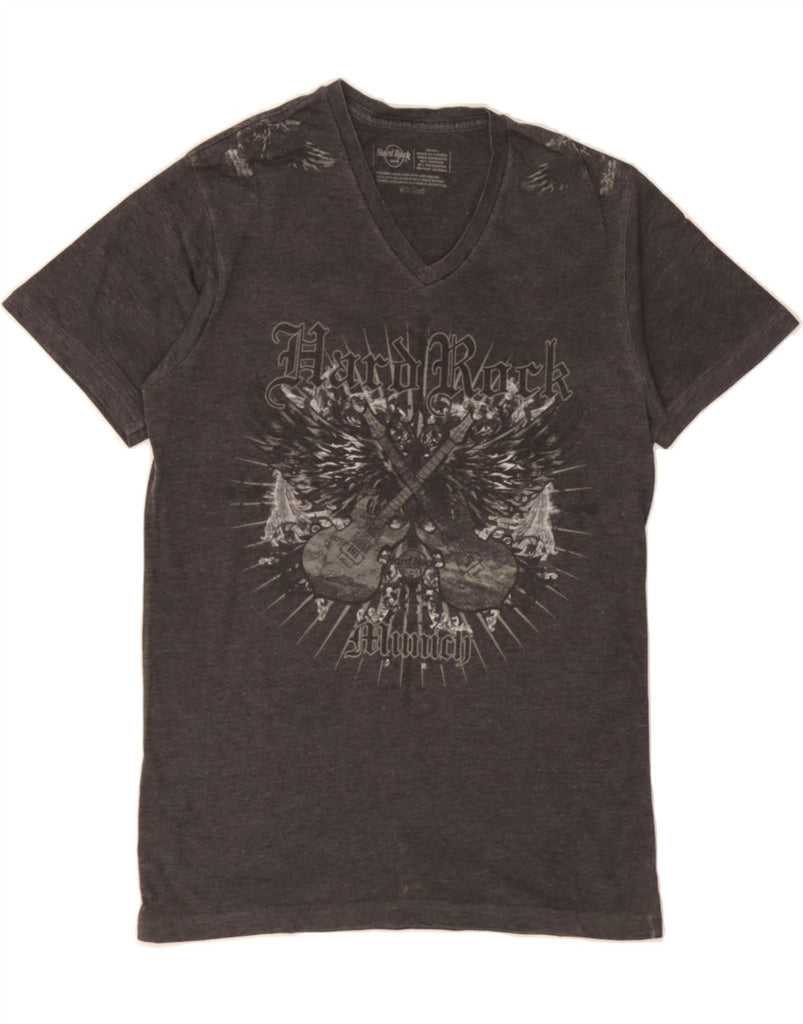HARD ROCK CAFE Mens Munich Graphic T-Shirt Top Small Grey Cotton Vintage Hard Rock Cafe and Second-Hand Hard Rock Cafe from Messina Hembry 