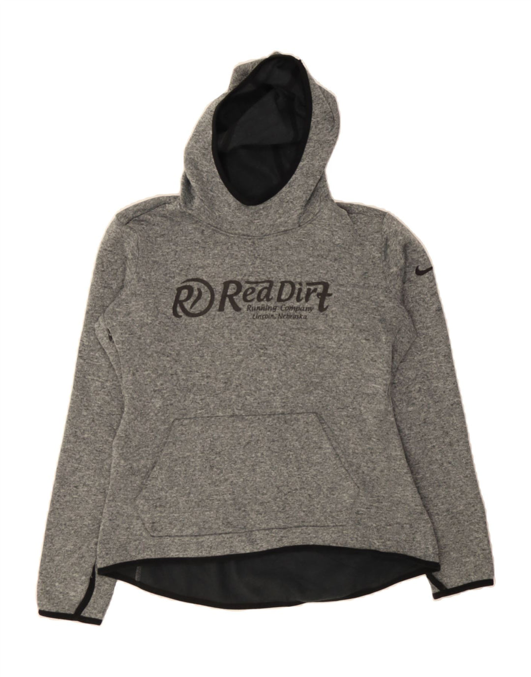 NIKE Mens Dri Fit Graphic Hoodie Jumper Medium Grey Polyester Vintage Nike and Second-Hand Nike from Messina Hembry 
