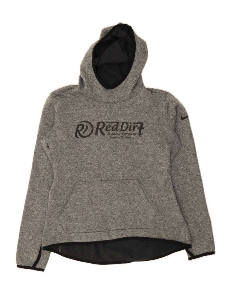 NIKE Mens Dri Fit Graphic Hoodie Jumper Medium Grey Polyester Vintage Nike and Second-Hand Nike from Messina Hembry 