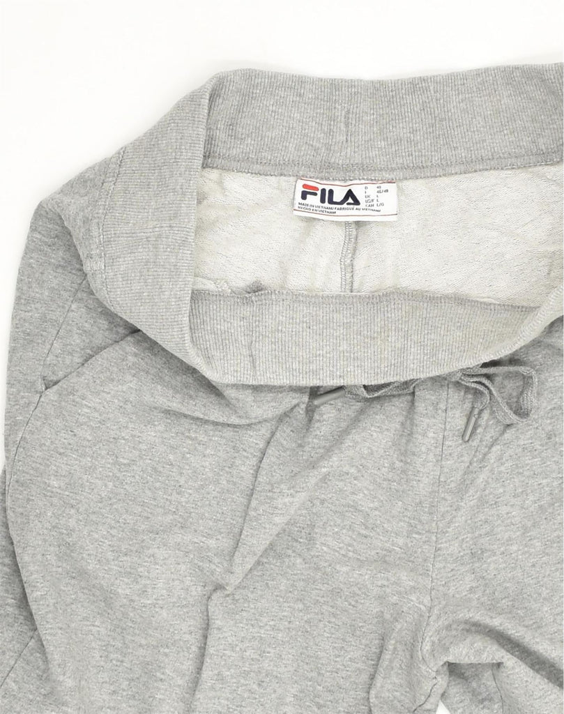 FILA Womens Tracksuit Trousers Joggers UK 14 Large Grey Cotton | Vintage Fila | Thrift | Second-Hand Fila | Used Clothing | Messina Hembry 