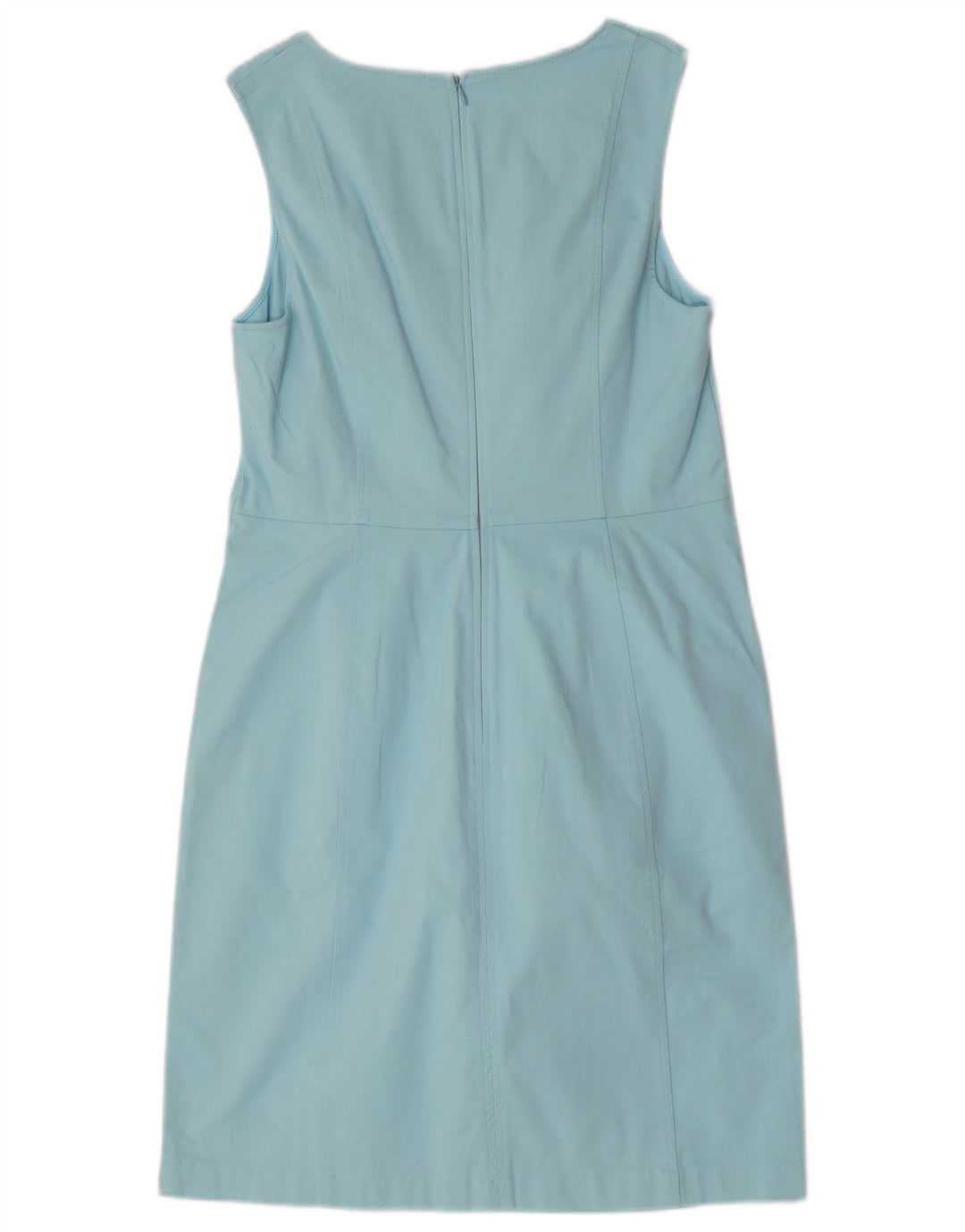 Boden Womens Sleeveless Sheath Dress UK 12 Medium Blue Cotton