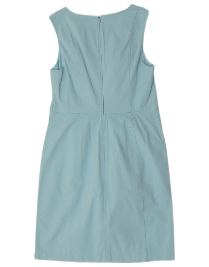Boden Womens Sleeveless Sheath Dress UK 12 Medium Blue Cotton