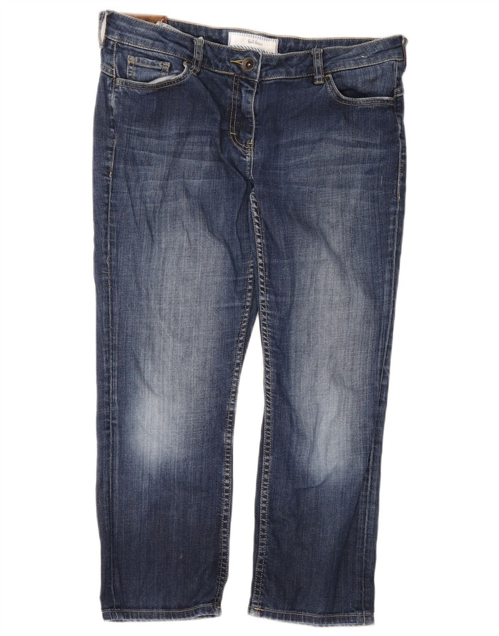 Fat Face Womens Cropped Jeans UK 12 Medium W34 L23 Blue Cotton