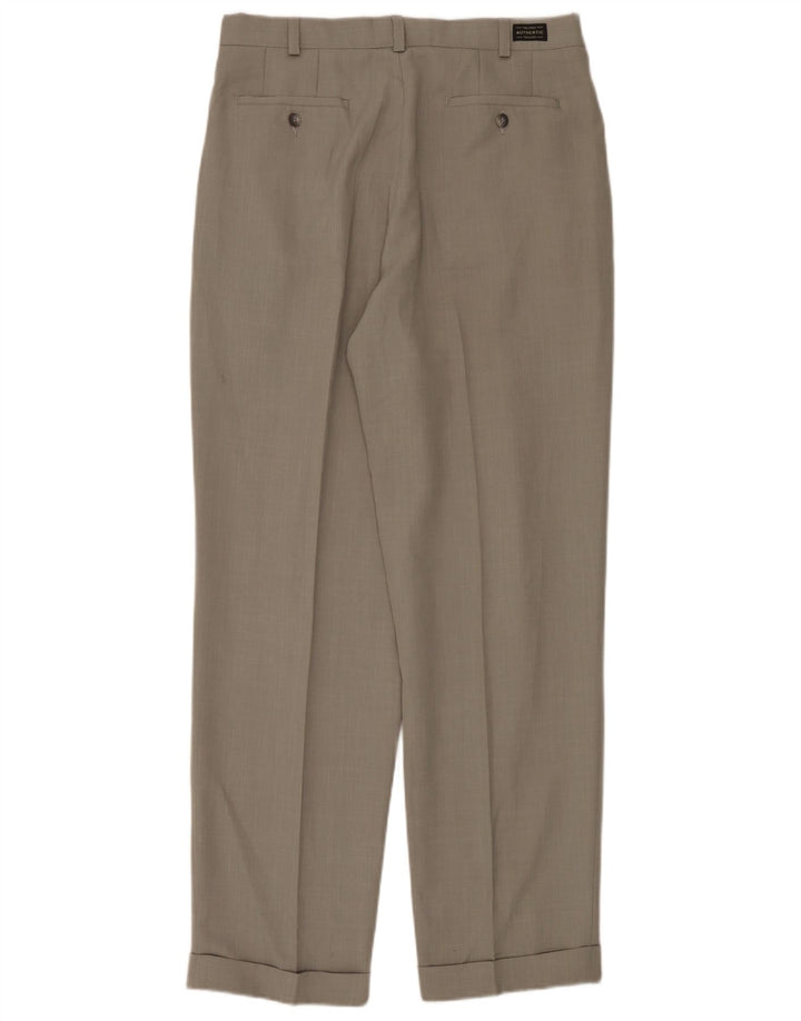 Marks & Spencer Mens Pegged Casual Trousers W34 L33 Green Polyester