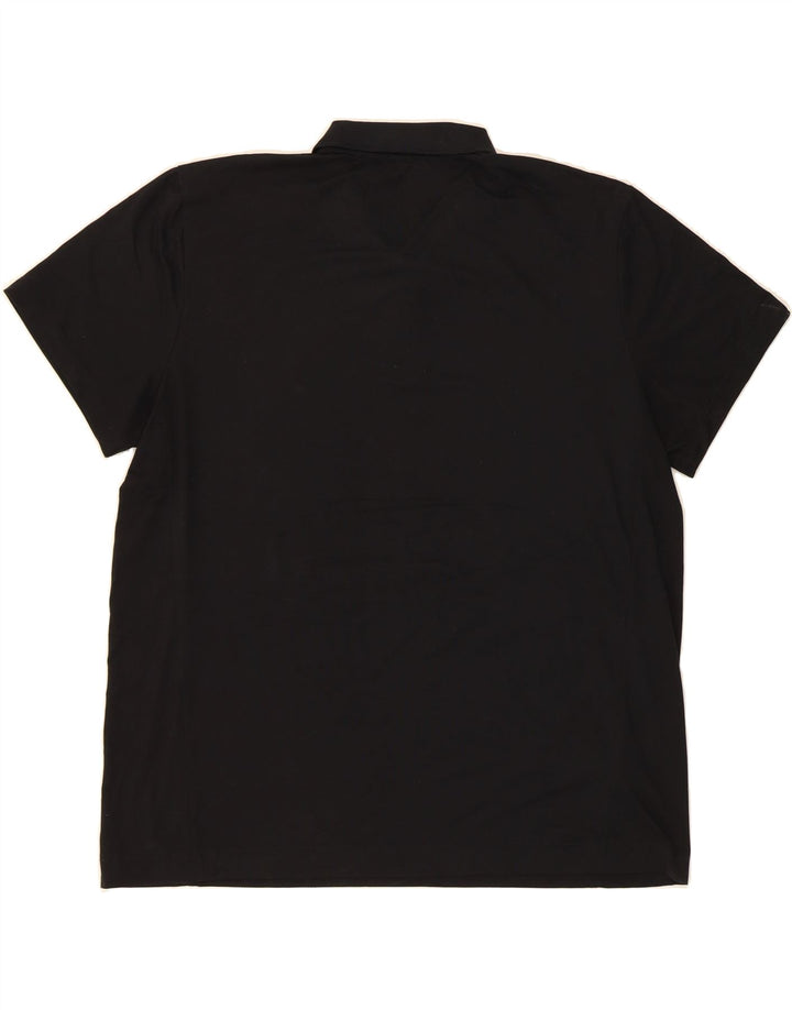 EDDIE BAUER Mens Polo Shirt XL Black Polyester Vintage Eddie Bauer and Second-Hand Eddie Bauer from Messina Hembry 