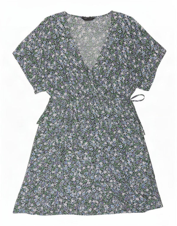 Marks & Spencer Womens A-Line Dress UK 16 Large Multicoloured Floral