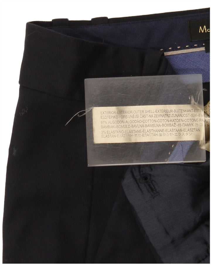 Massimo Dutti Womens Slim Chino Trousers EU 40 Medium W30 L28 Navy Blue